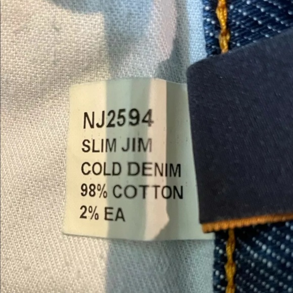 Nudie Jeans Co Slim Jim Mens Jeans Size W30 L32 Straight Blue Denim Cold Denim - Picture 9 of 11